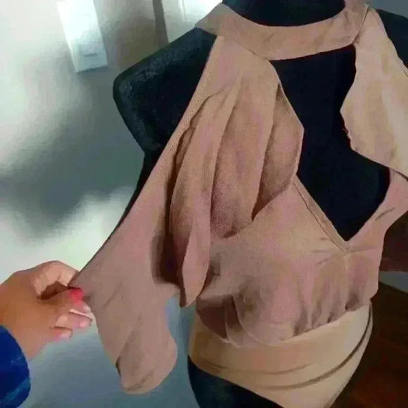 Fashion Nova Womens Tan Bodysuit M - Picture 7 of 14